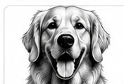 Pet photo prepared as black-gray tattoo artwork
