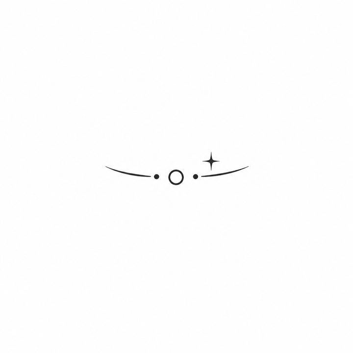 minimal ring and star temporary tattoo design