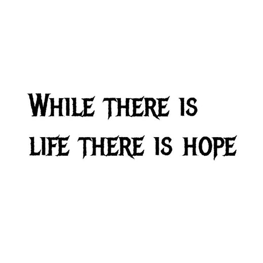 Illustrative lettering temporary tattoo design