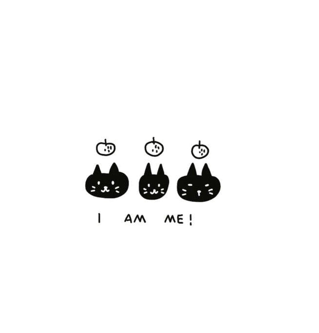 The artwork combines graphic imagery with the visible text “I AM ME!”.