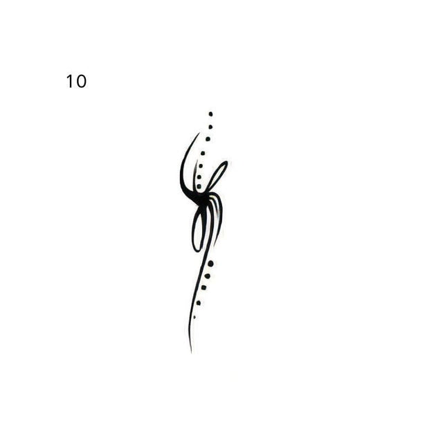 The artwork features curved tribal sigil with dots.
