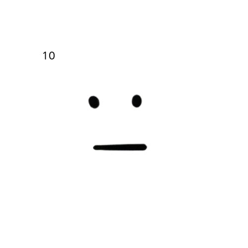 Doodle face temporary tattoo design