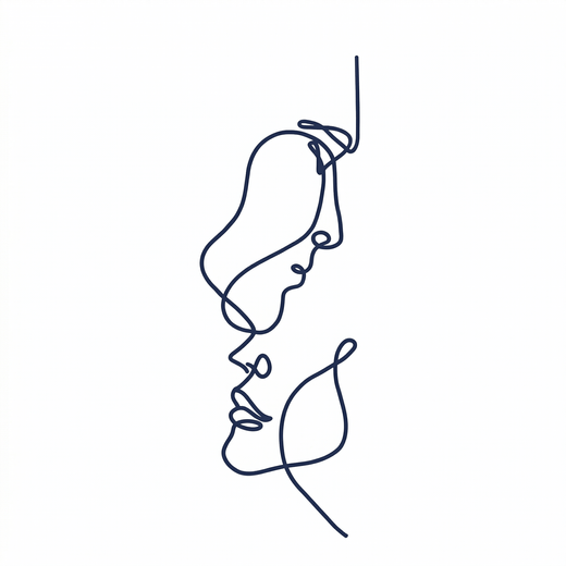 Minimal face temporary tattoo design