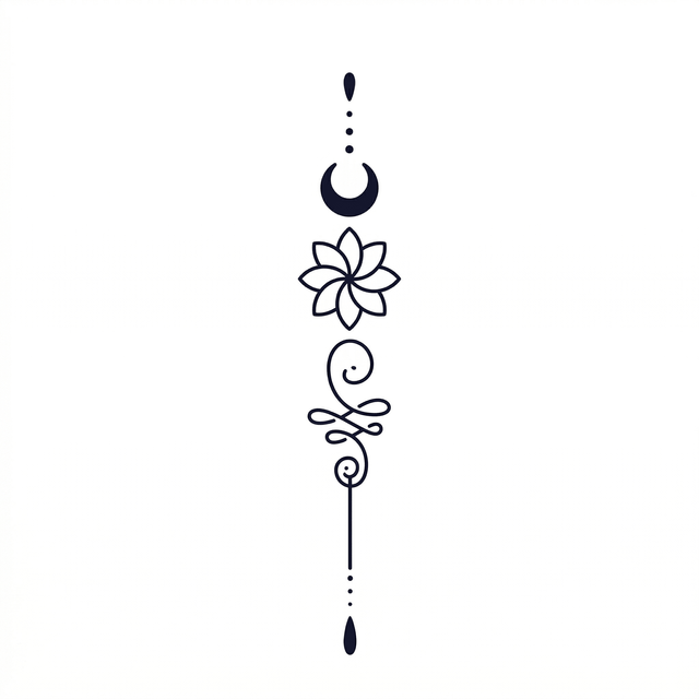 The artwork features lotus moon vertical ornament.