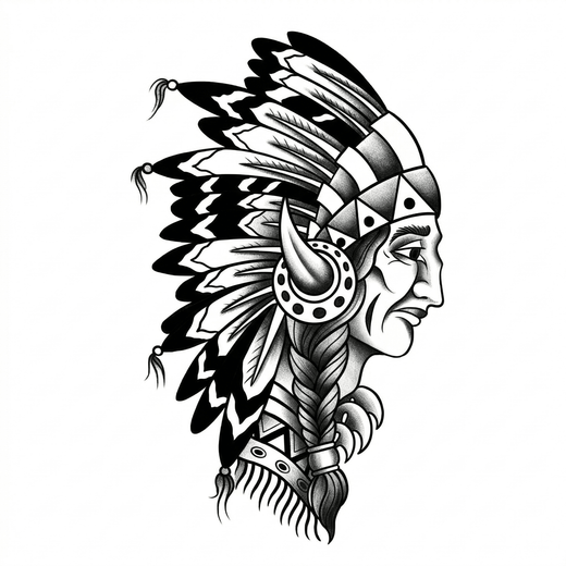 Illustrative woman temporary tattoo design