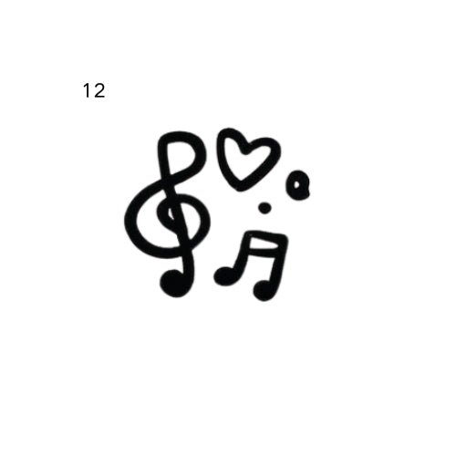 Doodle flower temporary tattoo design