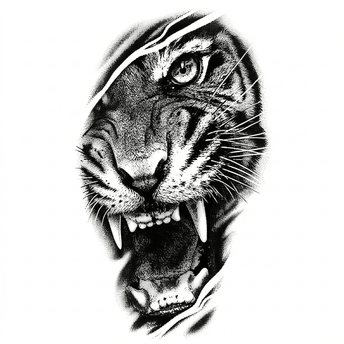 Illustrative panther temporary tattoo design
