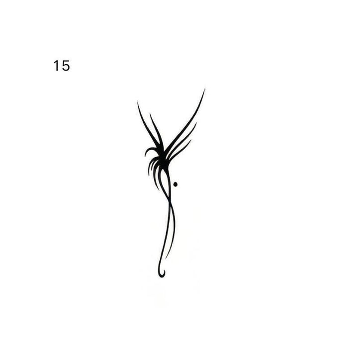Minimal bow temporary tattoo design
