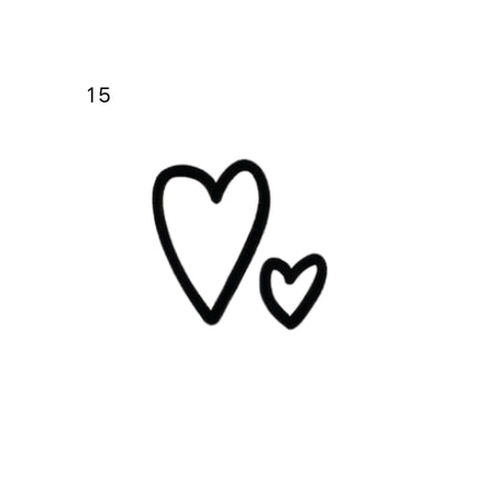 Soft Heart Temporary Tattoo Set