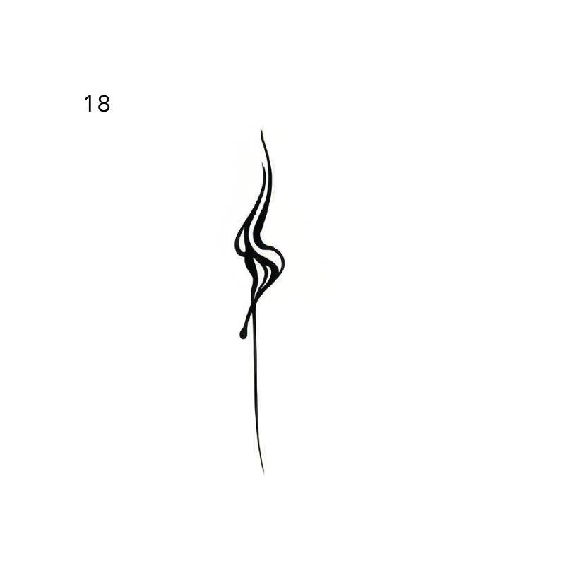 Minimal face temporary tattoo design