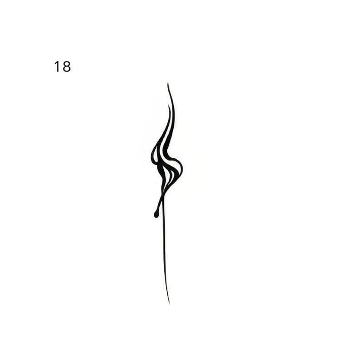 Minimal face temporary tattoo design