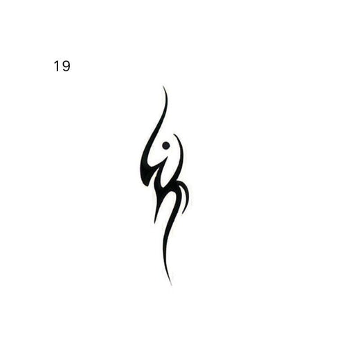 Minimal face temporary tattoo design
