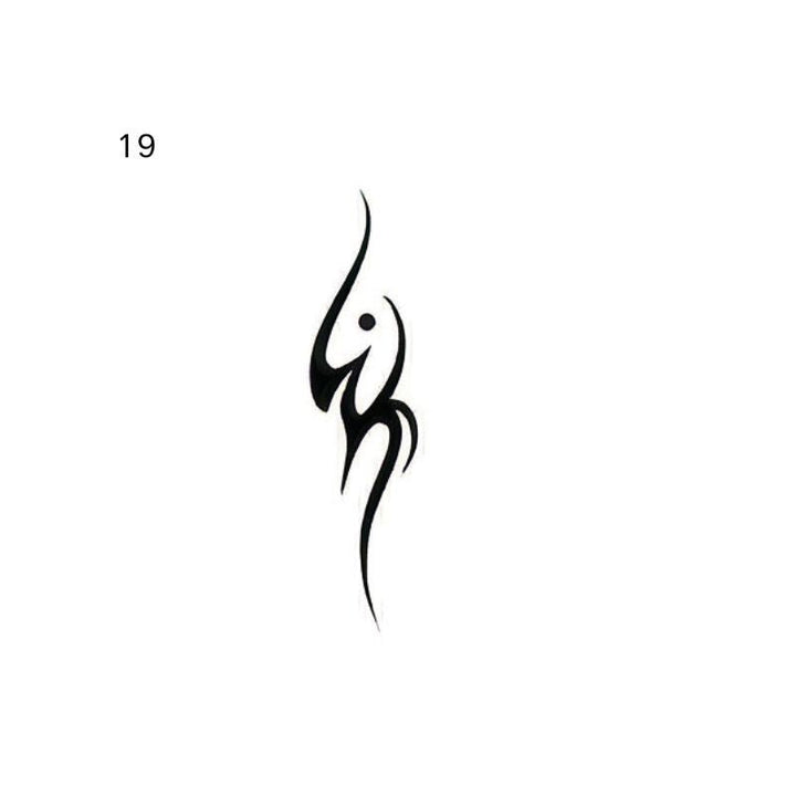Minimal face temporary tattoo design