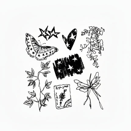 The Faded Daydream Archive • Indie Sketch Temporary Tattoo - JUST PRESS