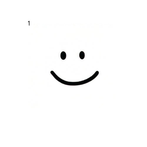 Doodle face temporary tattoo design