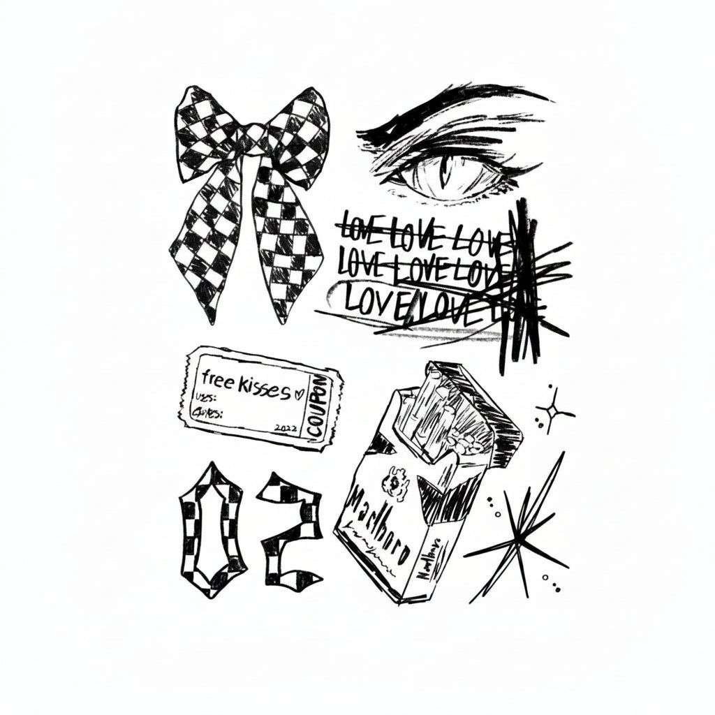 The Youth Rebellion Archive • Indie Grunge Temporary Tattoo - JUST PRESS