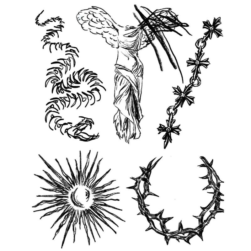 The Sacred Relics Archive • Gothic Grunge Temporary Tattoo - JUST PRESS