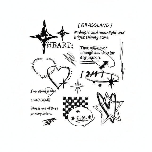 The Diary Whispers Archive • Indie Typography Temporary Tattoo - JUST PRESS