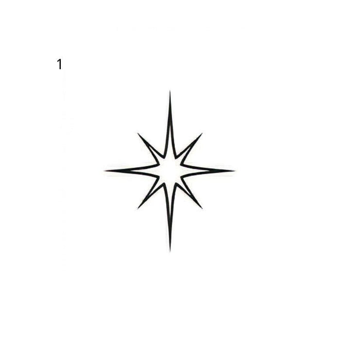 Minimal star temporary tattoo design