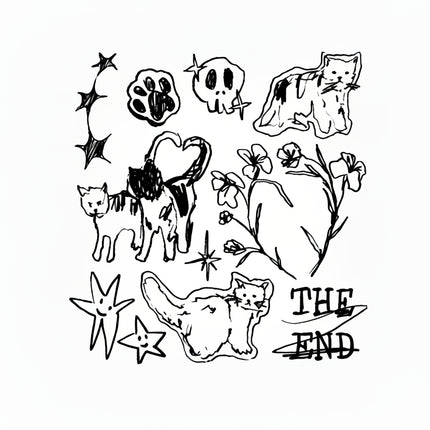 The Faded Scribbles Archive • Indie Sketch Temporary Tattoo - JUST PRESS