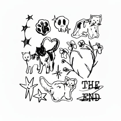 The Faded Scribbles Archive • Indie Sketch Temporary Tattoo - JUST PRESS