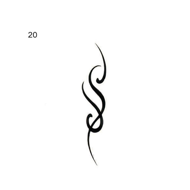 Minimal face temporary tattoo design
