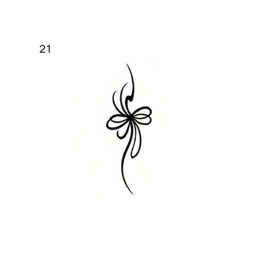 Minimal face temporary tattoo design