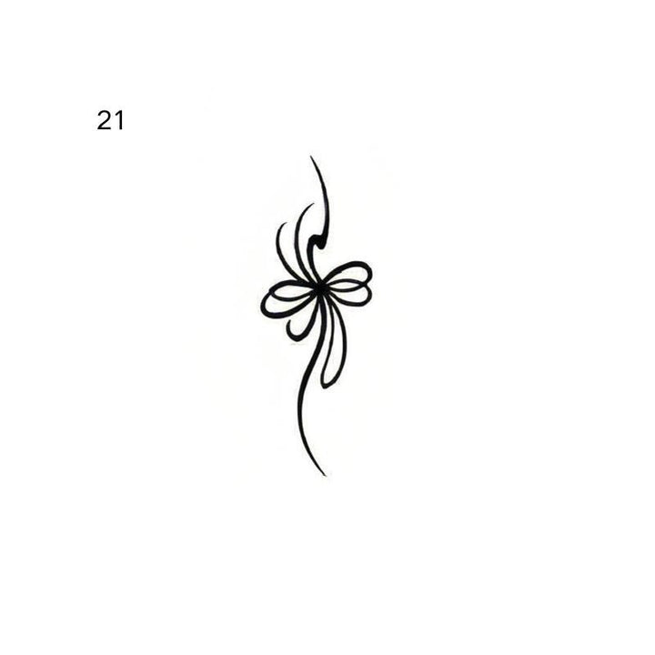 Minimal face temporary tattoo design