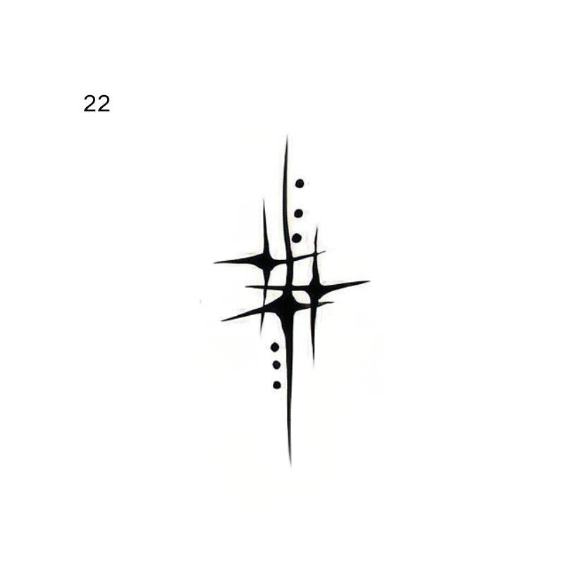 Minimal face temporary tattoo design