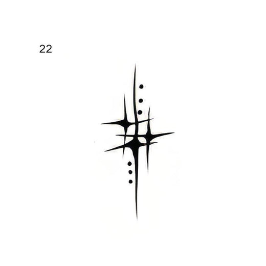 Minimal face temporary tattoo design