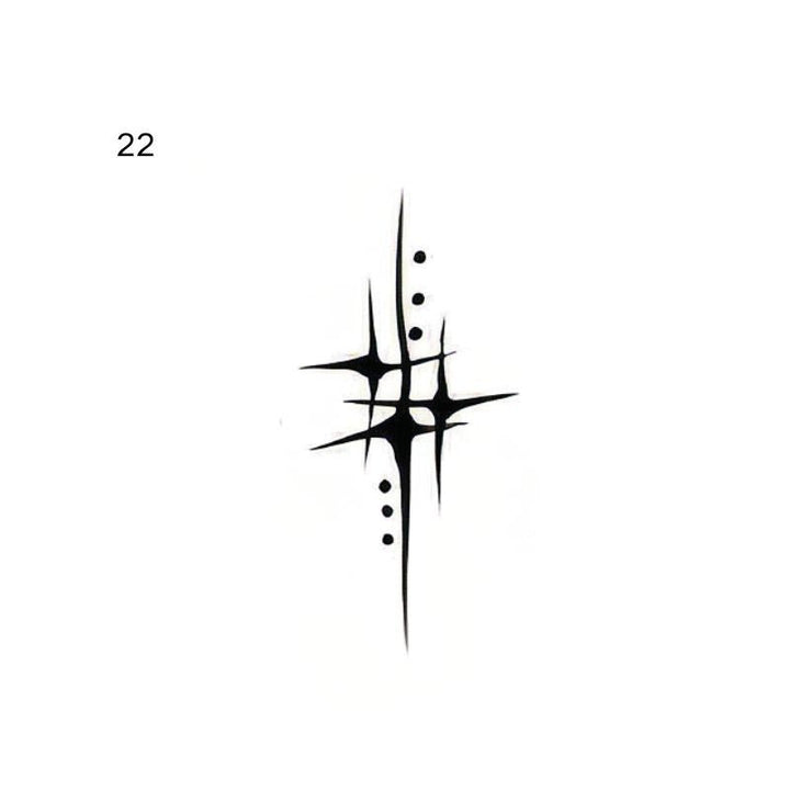 Minimal face temporary tattoo design