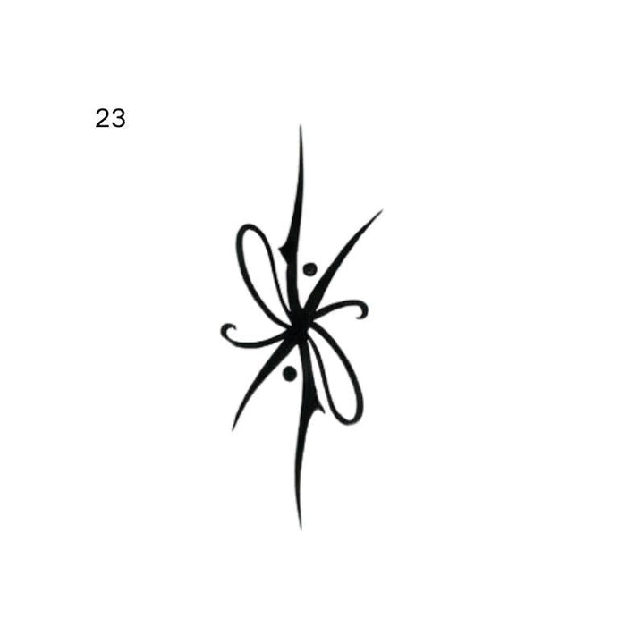 Minimal face temporary tattoo design