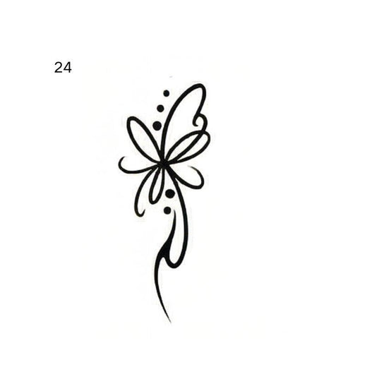 The artwork features butterfly tribal sigil with dots.