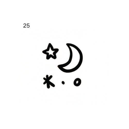 Doodle pencil temporary tattoo design