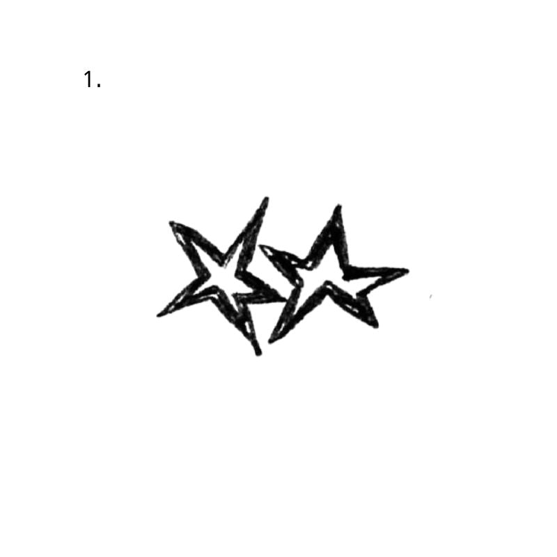 Sketch heart temporary tattoo design