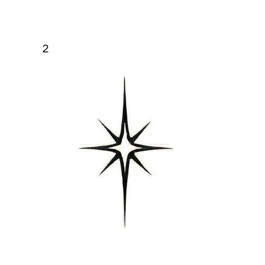 Minimal star temporary tattoo design