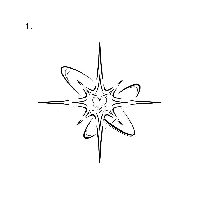 Illustrative wings temporary tattoo design