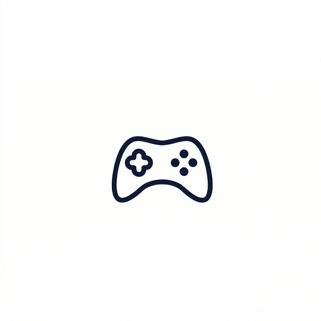 The artwork features a minimal game controller.