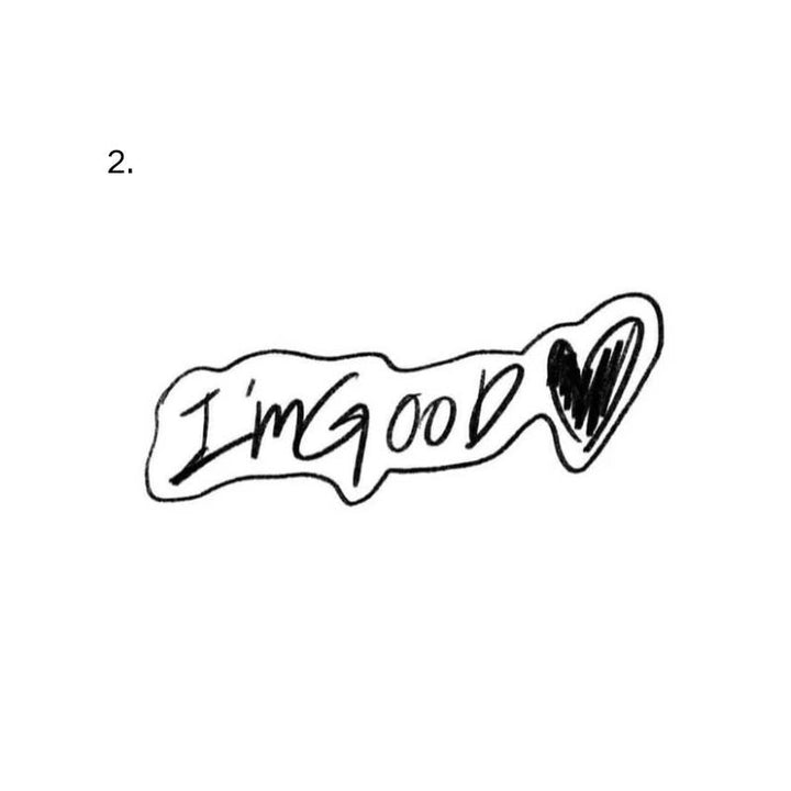 Minimal gummy bear temporary tattoo design