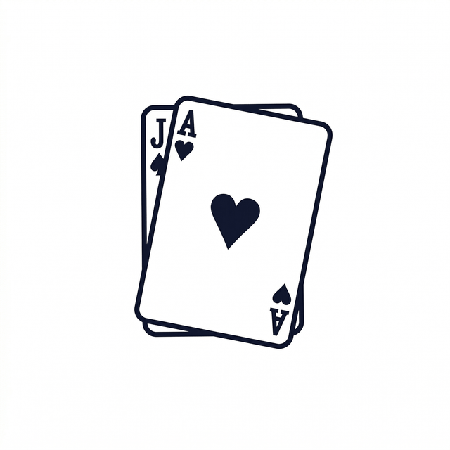 The artwork features ace and jack of hearts cards.
