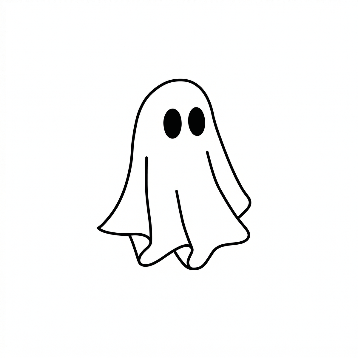 Illustrative ghost temporary tattoo design