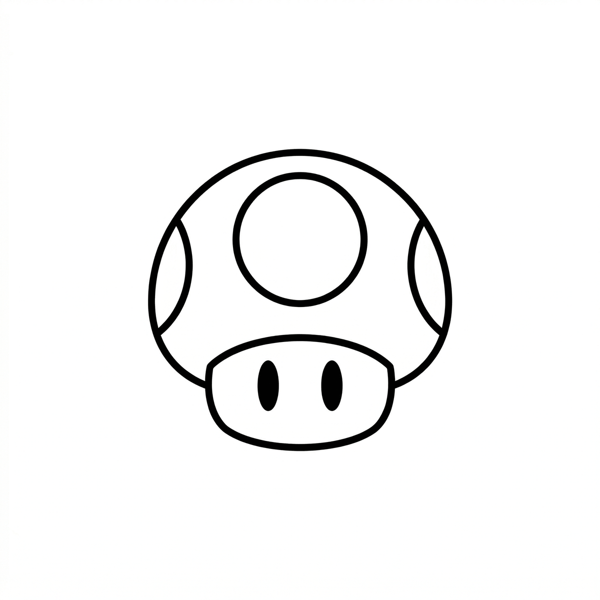 Minimal mushroom temporary tattoo design