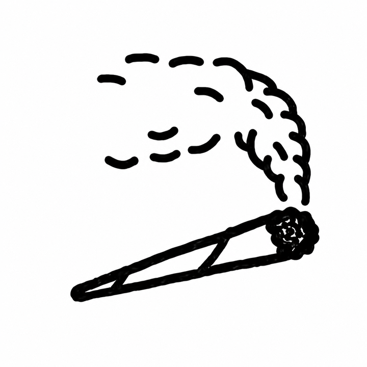 Minimal cigarette temporary tattoo design