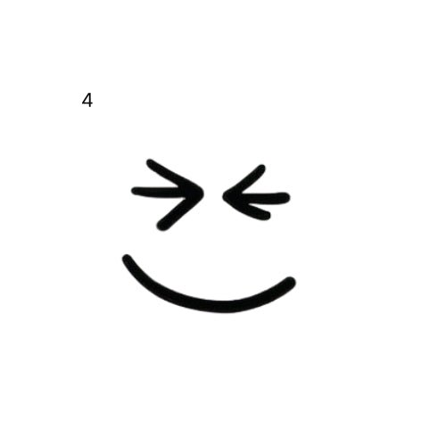 Doodle face temporary tattoo design