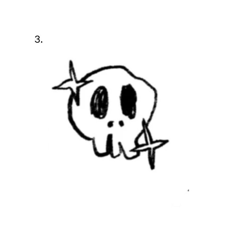 Minimal cat temporary tattoo design