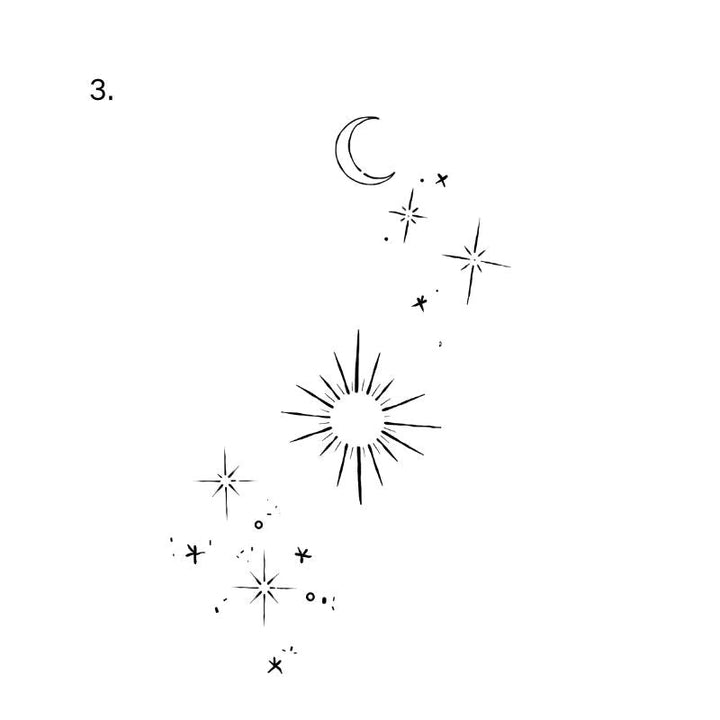Illustrative deer temporary tattoo design
