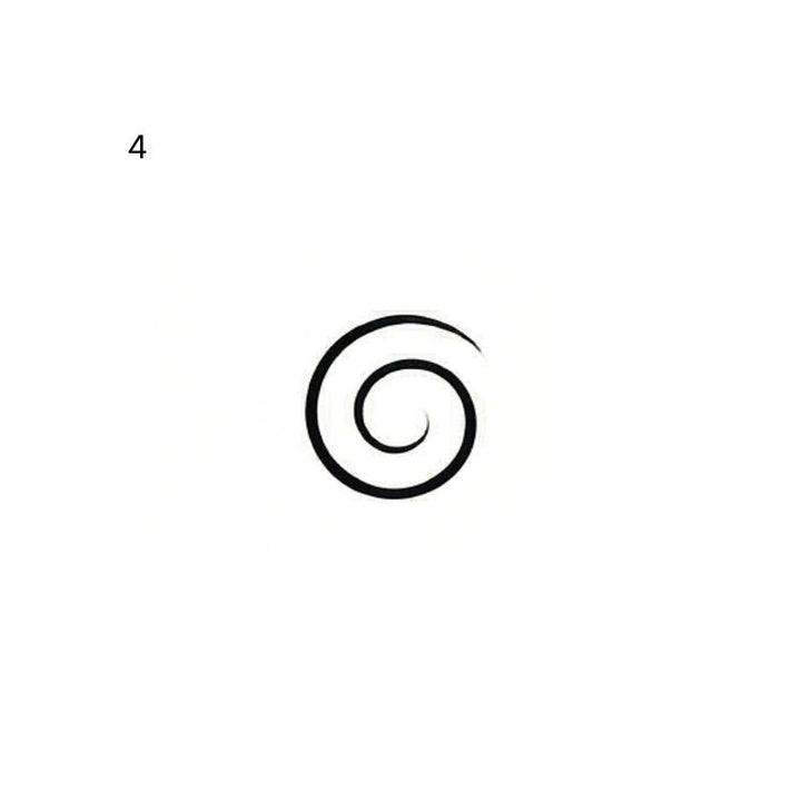 Minimal spiral temporary tattoo design