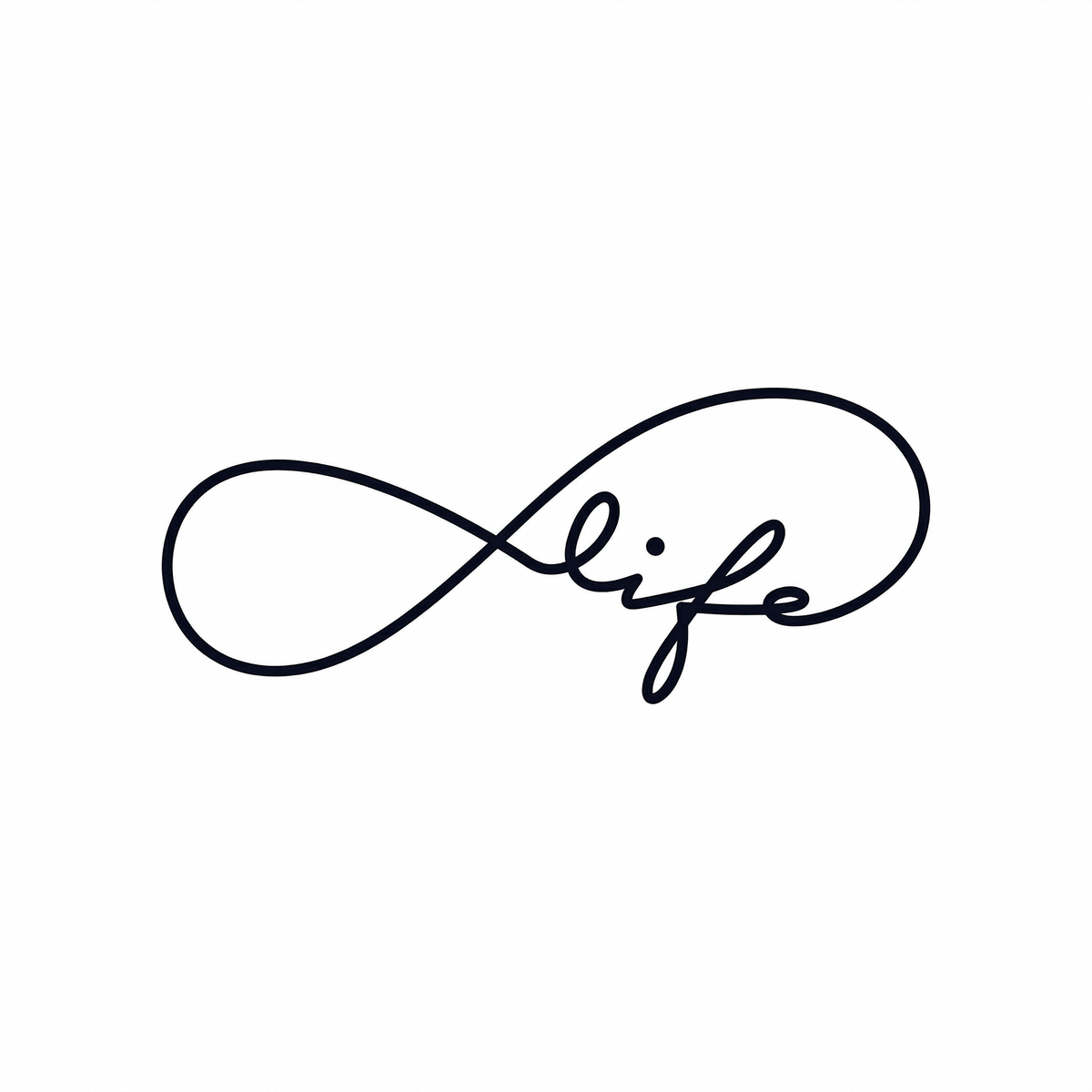 Illustrative lettering temporary tattoo design