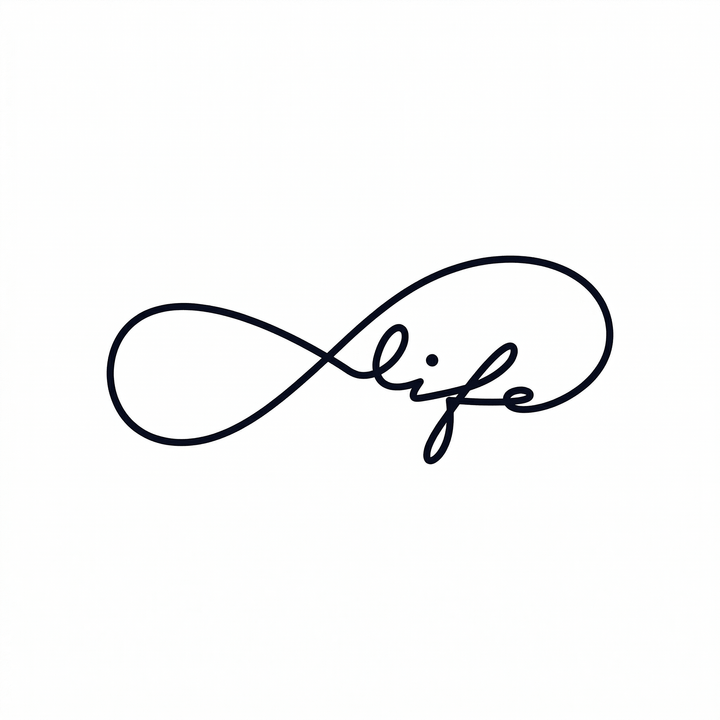 Illustrative lettering temporary tattoo design