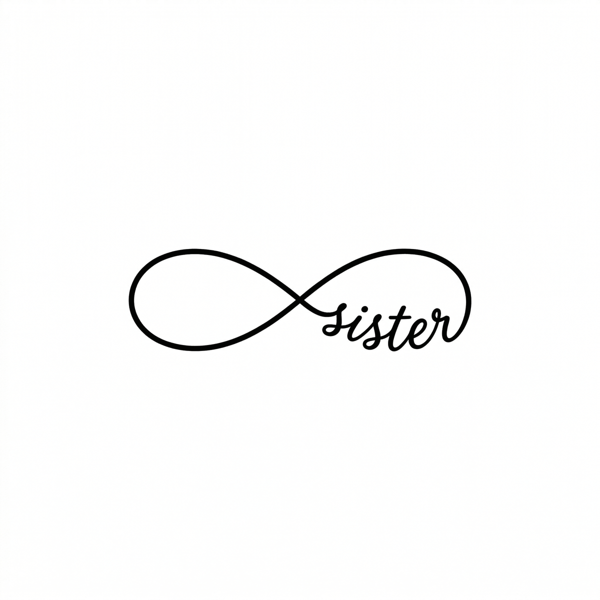 Illustrative lettering temporary tattoo design